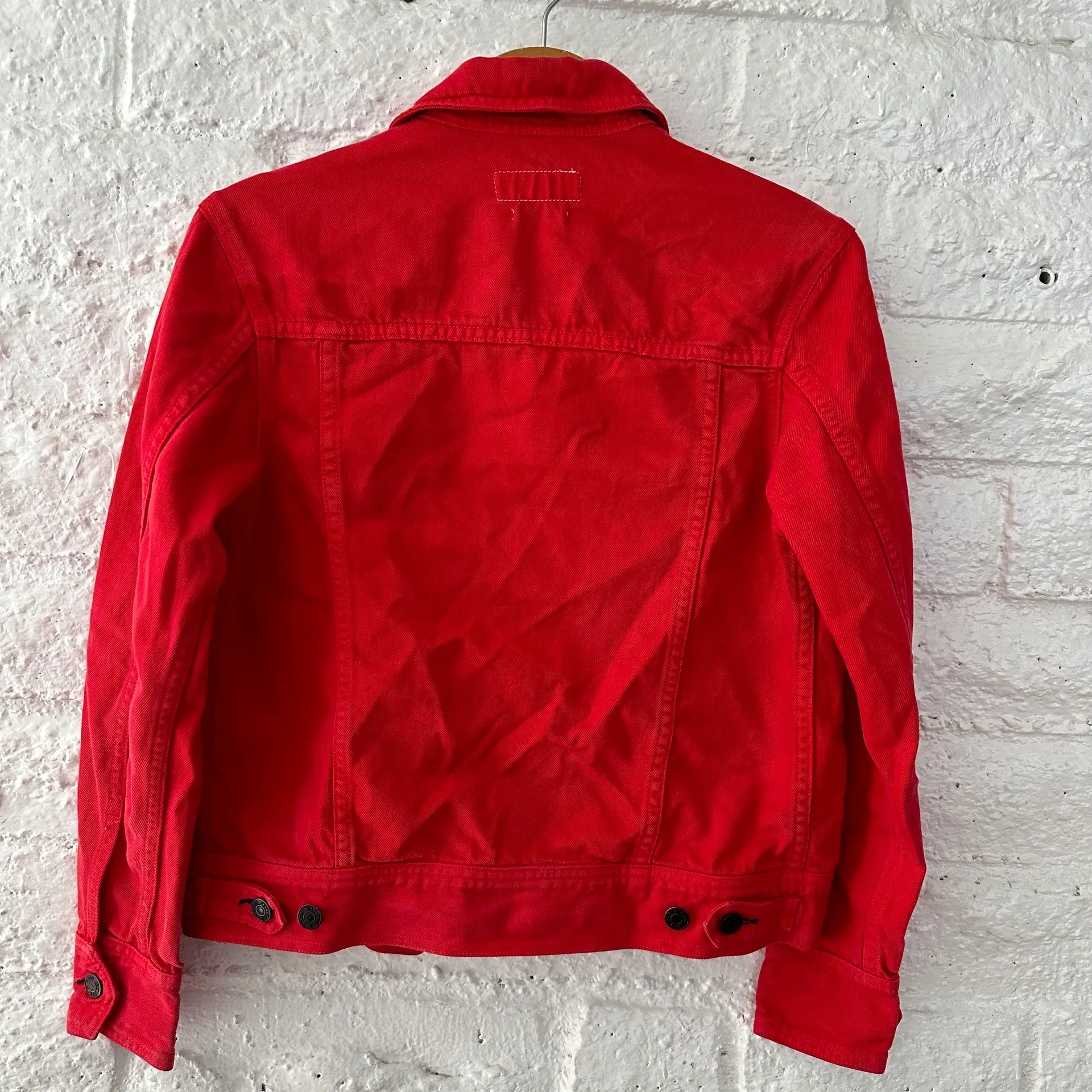 rag & bone Red denim Oversized Jacket size XXS - Image 6