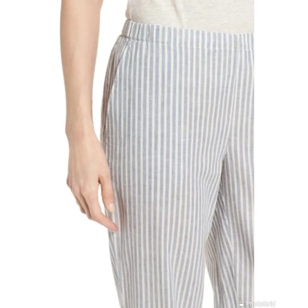 Eileen Fisher Stripe Hemp Blend Ankle Pants - Image 3