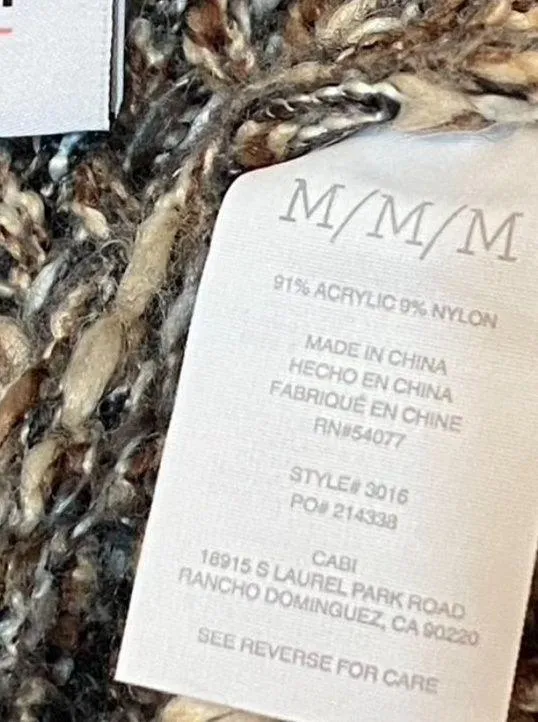 CABI Ritz Knit Cardigan Sweater Tweed Blazer Jacket Snap Buttons Size Medium - Image 10