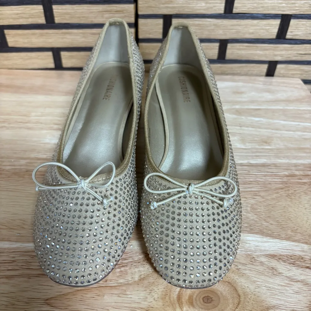 Cushionare Eiffel Gold‎ Studded Blingy Heels Size 7.5 - Image 4