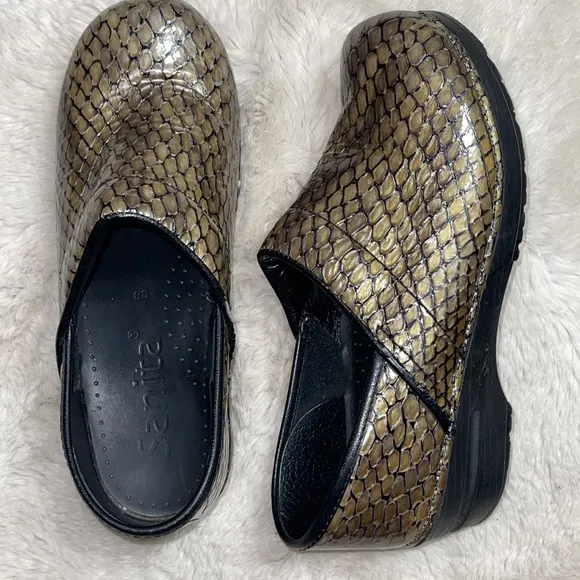 Sanita “Snakeskin” Clogs Size 38 (US 7 - Image 2