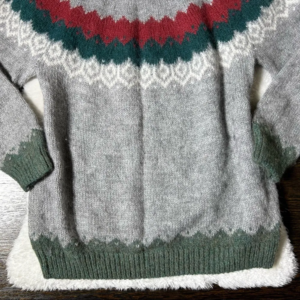 Alpaca Connection Wool Crewneck Geometric Pattern Sweater Size L - Image 3