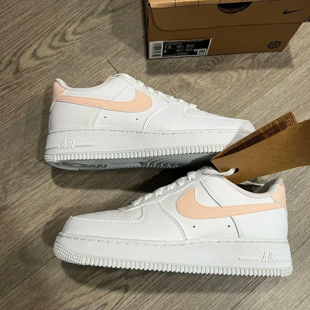 Nike Air Force 1 ‘07 Next Nature - White/Coral- Women’s 7.5 or 8.5 - DC9486-100 - Image 5