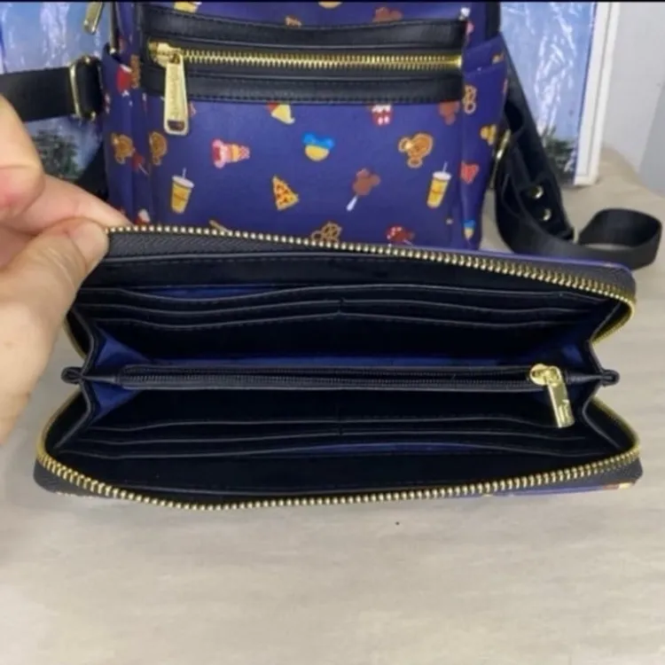 Disney parks mickey and minnie park snacks Loungefly mini backpack & wallet SET - Image 2