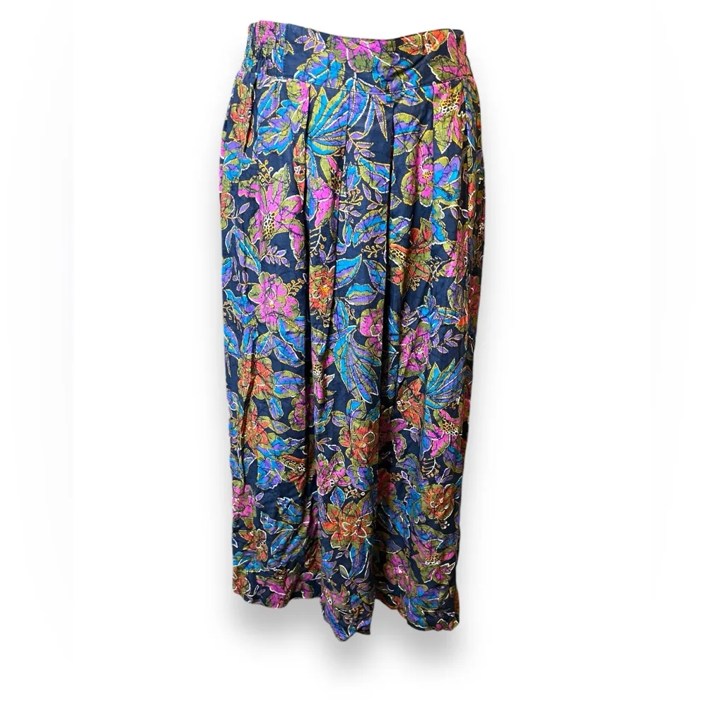Vintage Norton Mcnaughton women’s leafy floral maxi elastic band skirt V… - Image 4