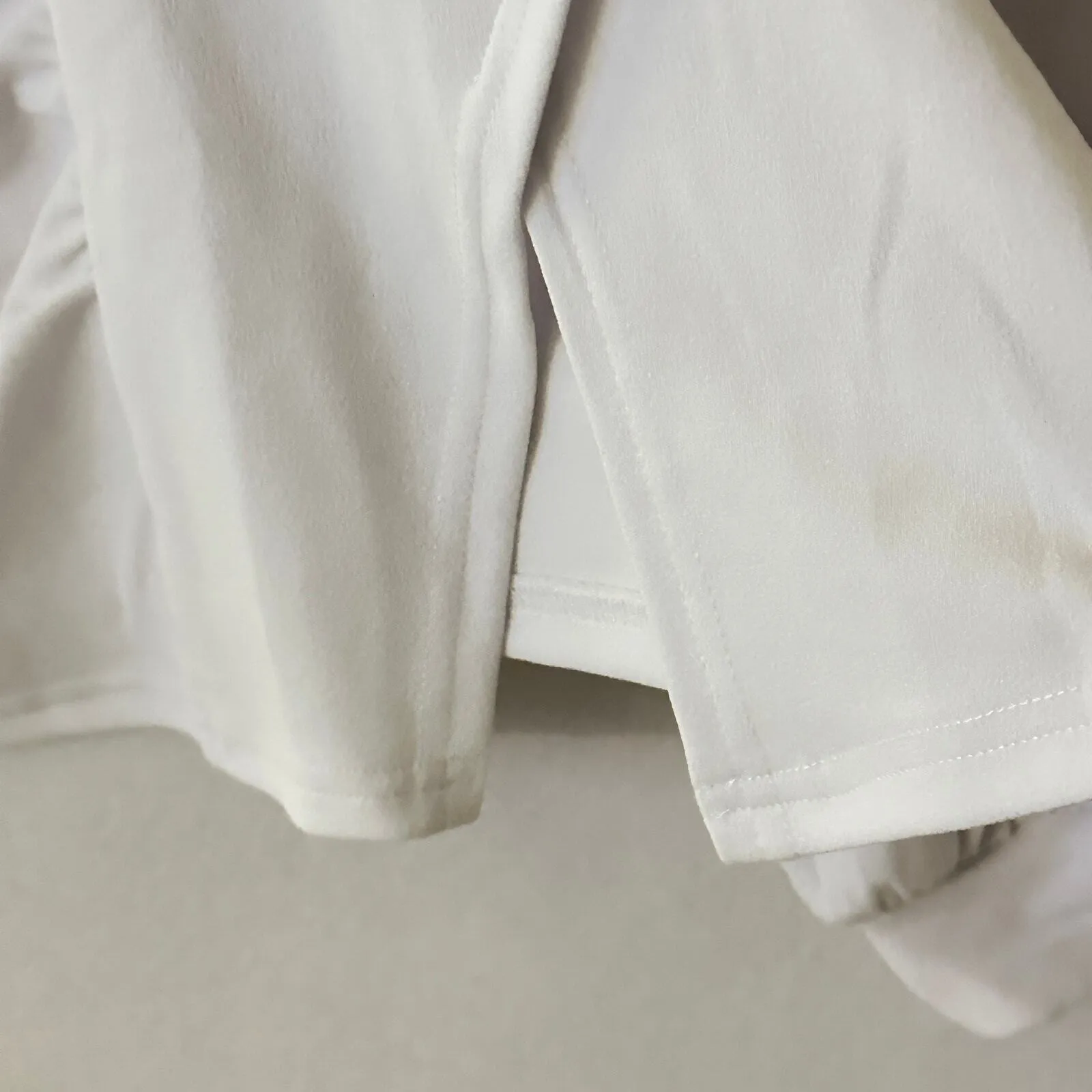 Hanna Nikole Long Sleeve‎ Ruched Top Plus Size 22W Office Siren Career Corporate White - Image 4