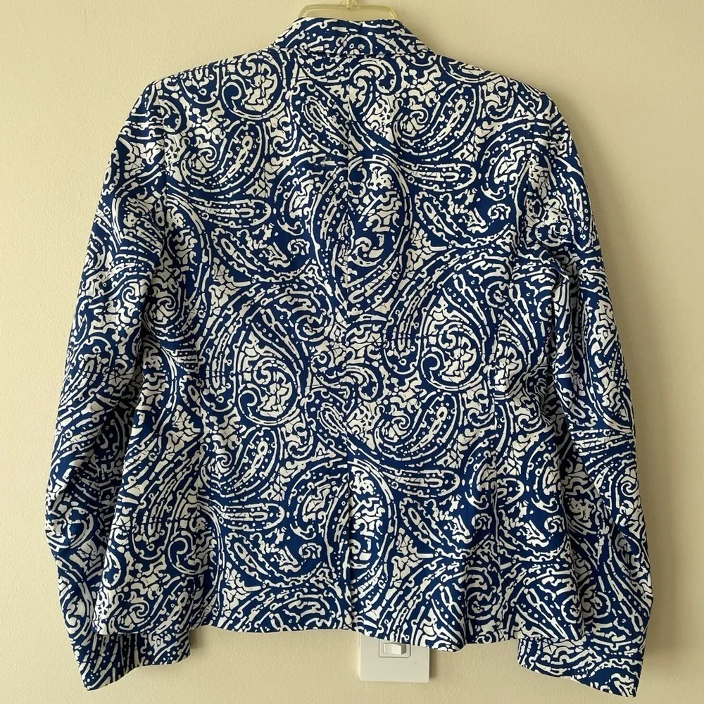 Talbots Paisley Print Vintage Boxy Blazer Sz4  Preppy Artsy Unique - Image 9