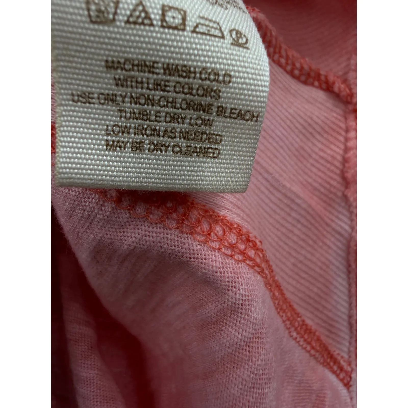 Free People Red Lace Sleeve Henley Top Womens XS Distressed Burnout Knit - Image 4