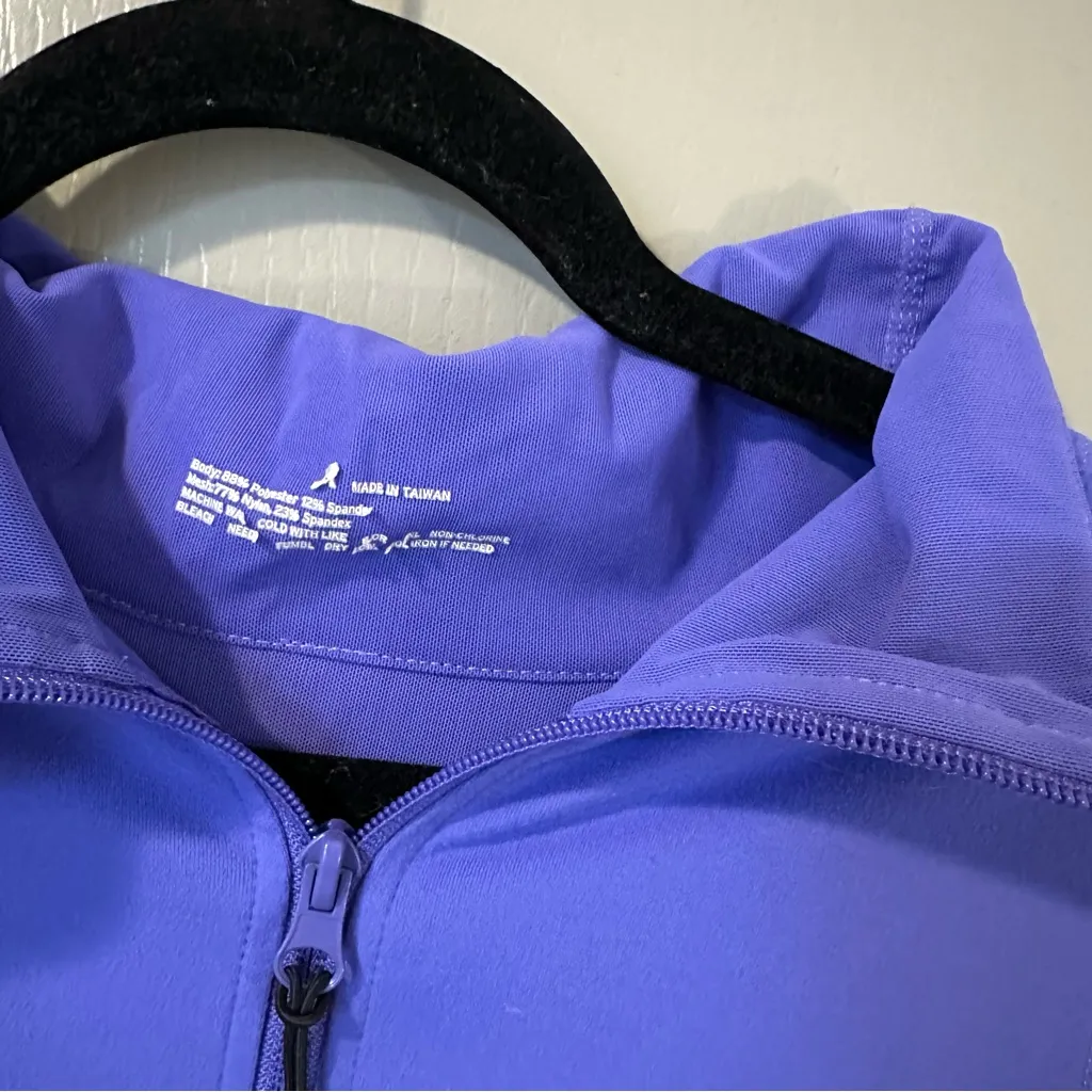 Zella Periwinkle Track Workout Mesh Jacket Lightweight XL Zip Up Casual Outdoor - Image 2
