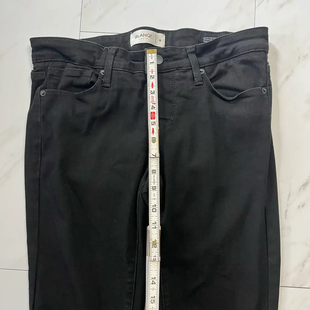 BLANQI Denim Black Skinny Jeans with knit band size 8 - Image 7