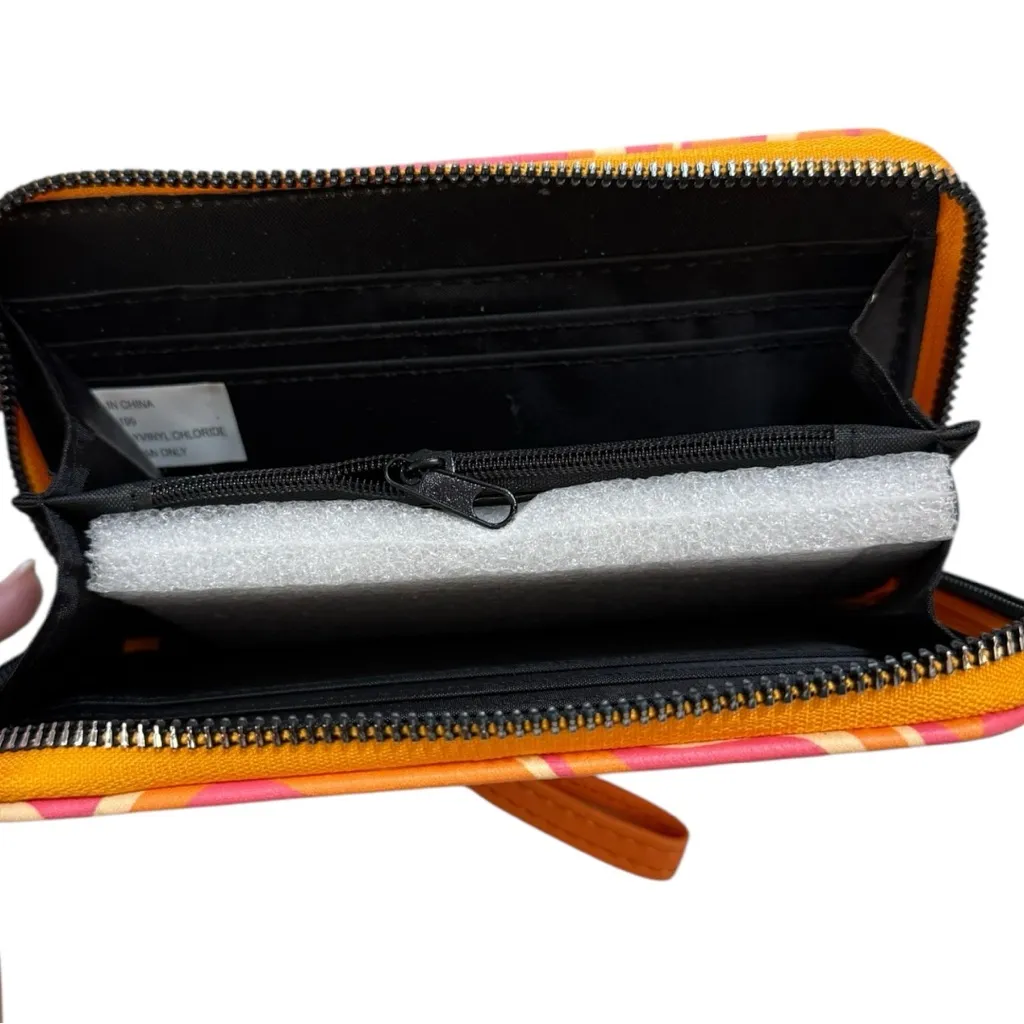 Vibrant Retro Wavy Groovy Swirl Wristlet Wallet - Image 3