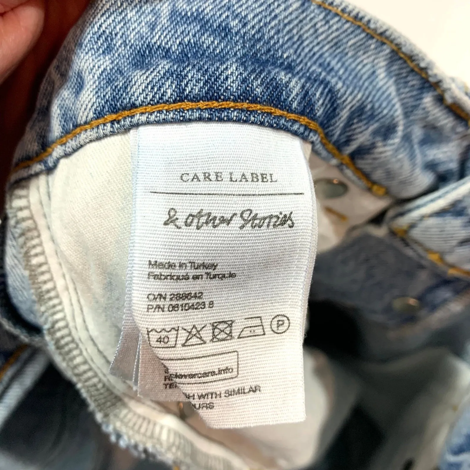 & Other‎ Stories Denim High Waisted Mini Skirt Womens 4 - Image 9