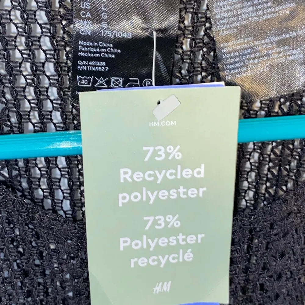 H&M New Black Sleeveless swimsuit cover up Dress resort-wear vacation - Image 3