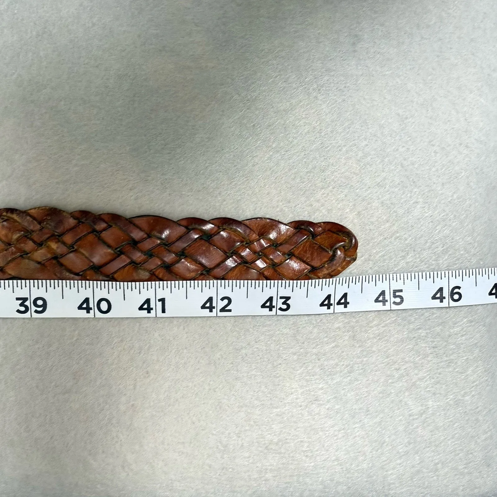 Abercrombie And Fitch Genuine Learher Brown Braided Belt Belt Womens Size 36 - Image 6