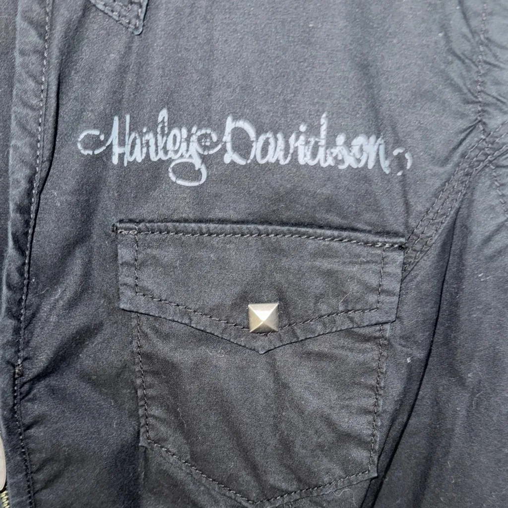 Harley-Davidson Black Studded sleeveless top - Image 2