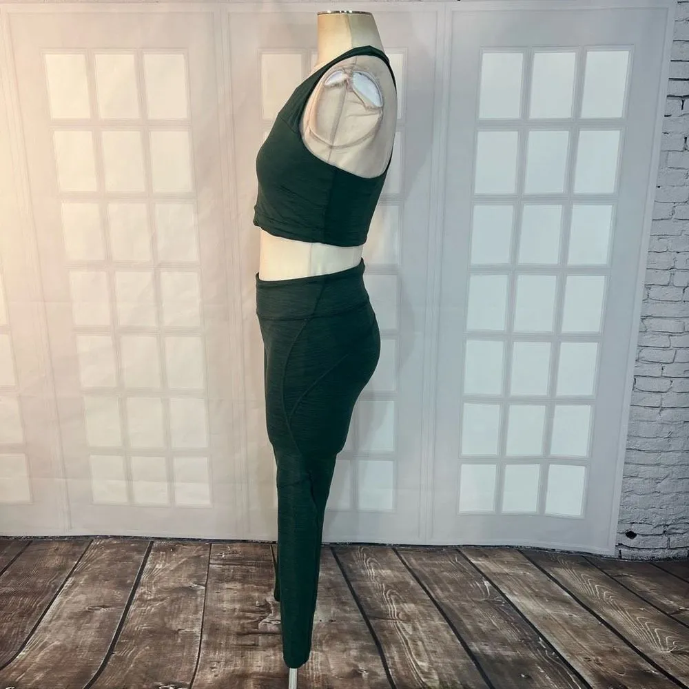 Outdoor voices 2pc set move free sports bra tech sweat core 7/8 legging medium - Image 11