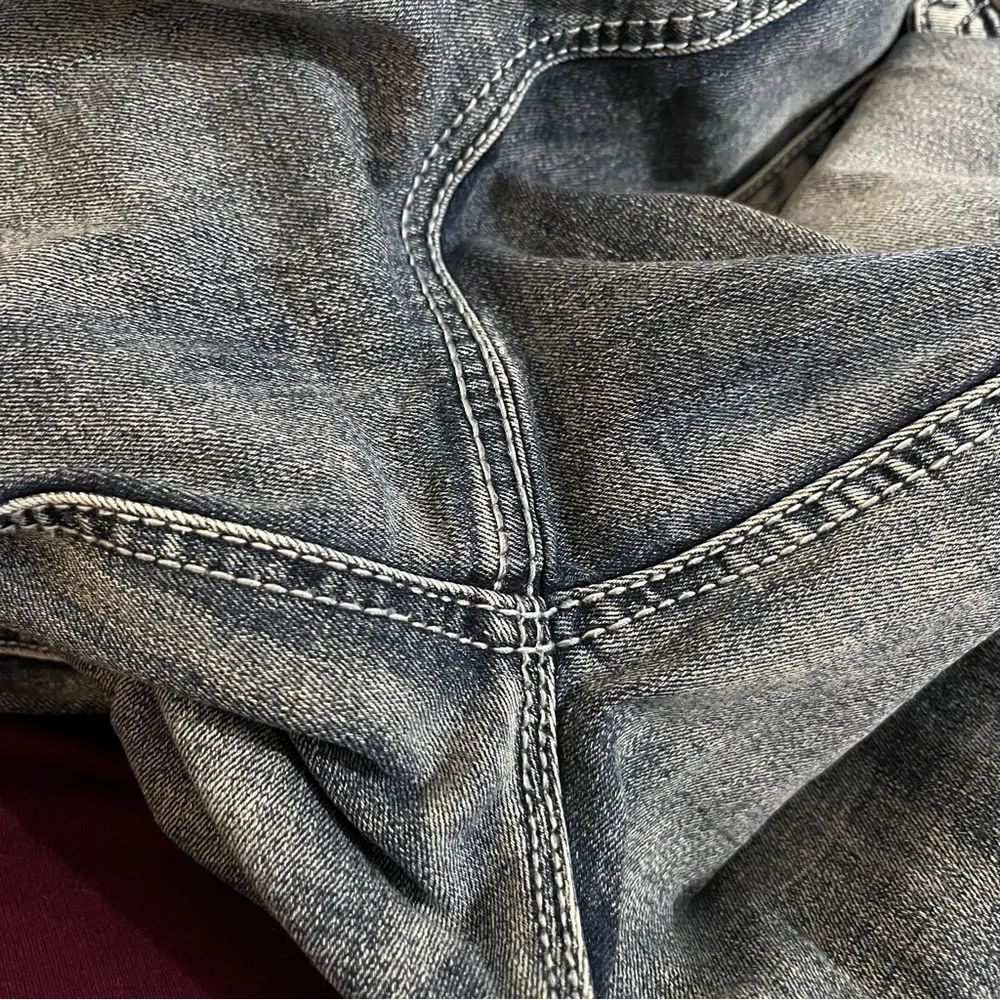 Earl Jean Rhinestone Embellished Slim Bootcut Jeans 10 Blue - Image 6