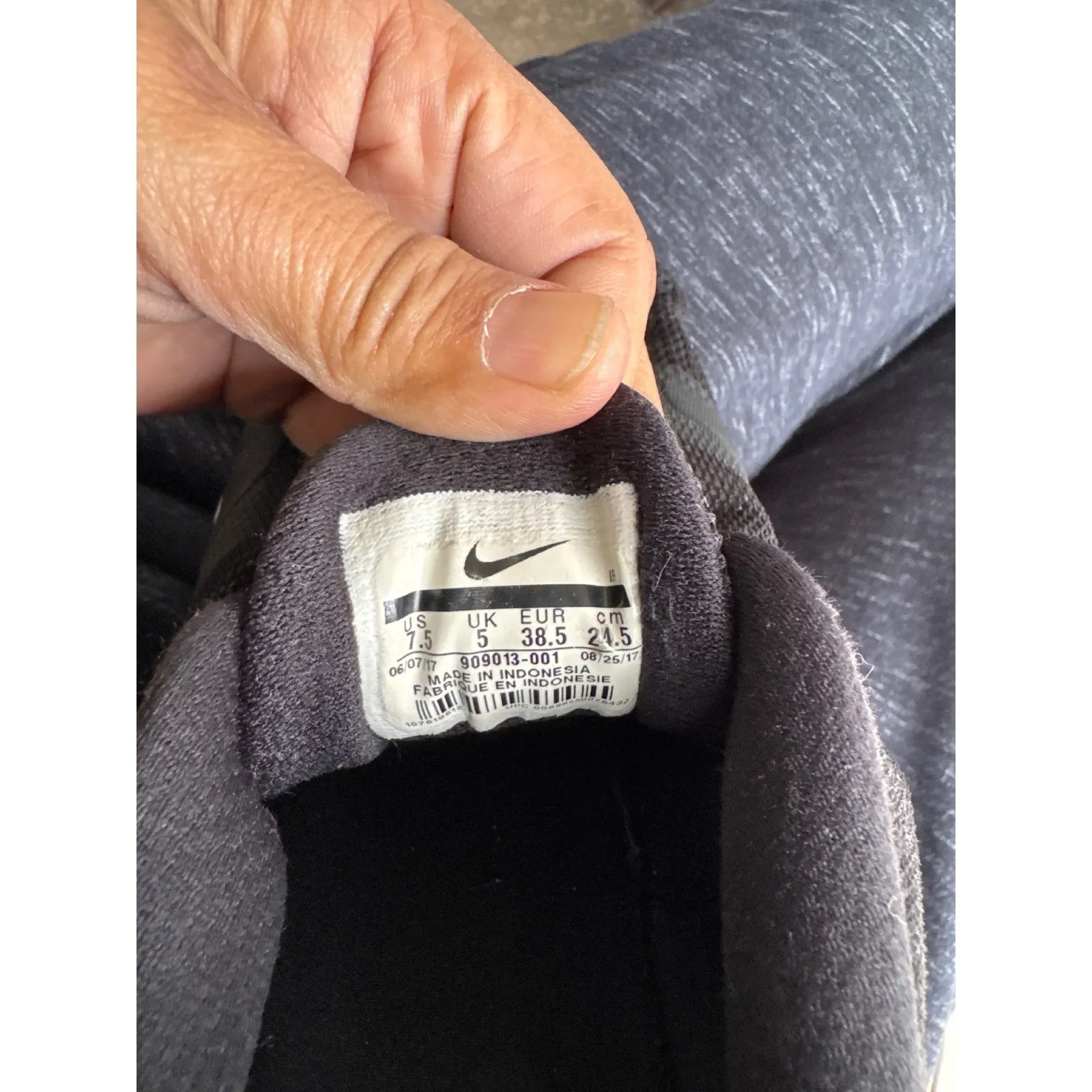 Nike City Trainer Black White Mesh Lace‎ Up Athletic Shoes Women's 7.5 - Image 5