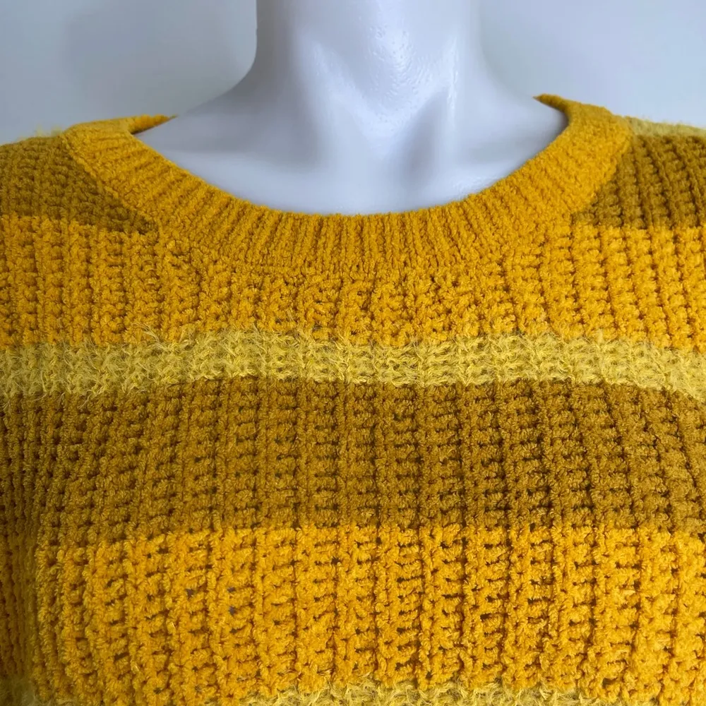 Wild Fable Yellow Polyester Oversized Sweater Sz XXS - Image 4