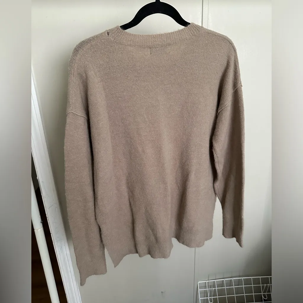 Be Cool Tan Crewneck Knit Sweater size medium / large - Image 6