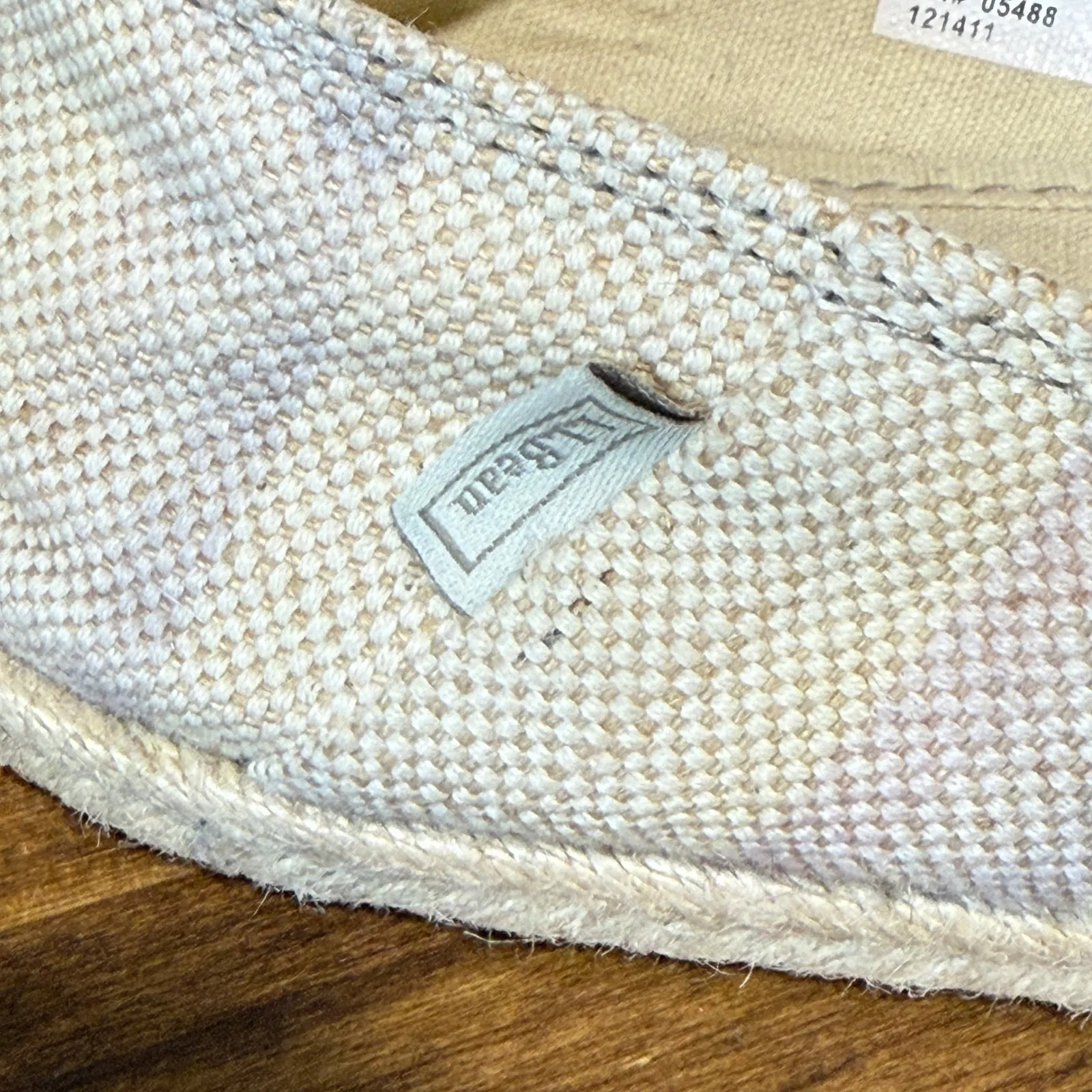 L.L.Bean Women's Slip On Espadrille Shoes Size‎ 9.5 Medium Beige Purple Stripe - Image 4