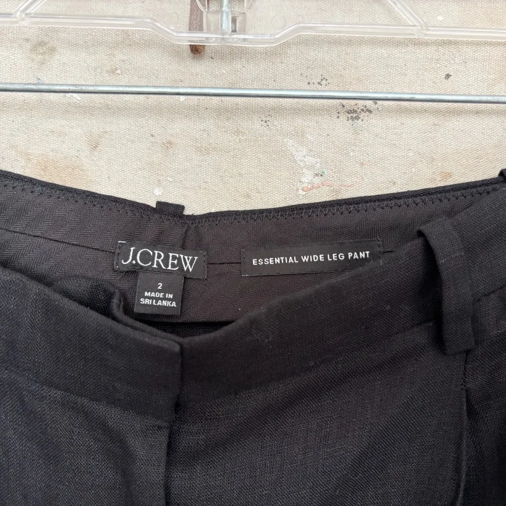 J Crew Wide-Leg Essential Pant in Linen - Image 4