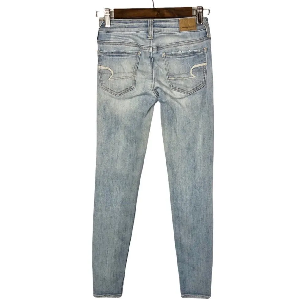 American Eagle AEO Light Wash Skinny Jegging Jeans 00 - Image 2