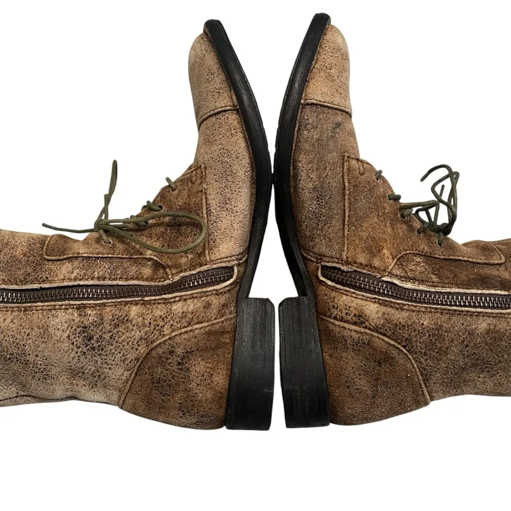 BORN Crown W82092 Gilmore Factory Distressed Leather Tall Riding Boots, Sz 5.5 Brown - Image 14