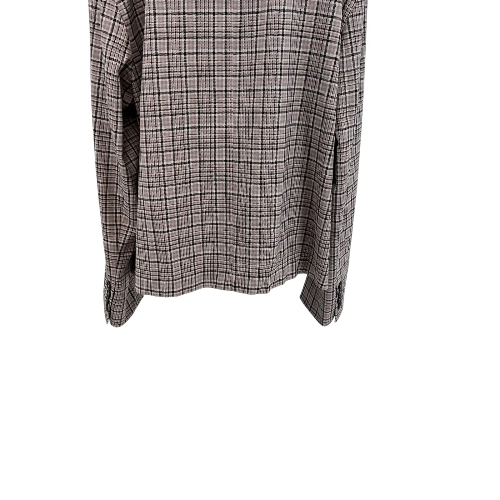 Free People  Cali Plaid Blazer Jacket Gray Neutral‎ Size Large - Image 11