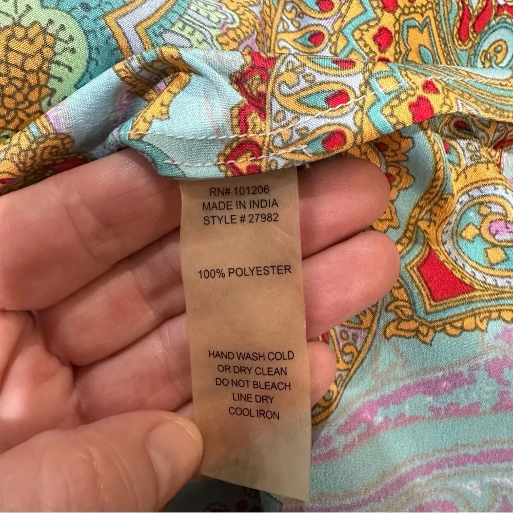 Soft Surroundings Boho Paisley Tunic Top – Size Medium - Image 11