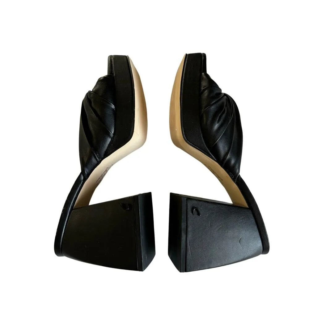 Circus by Sam Edelman Marianna Twisted Front
Block Heel Black Sandals Size 7 - Image 4