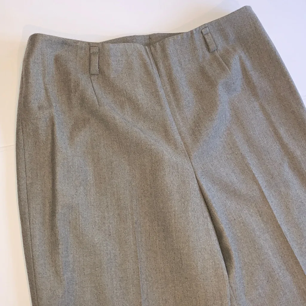 Talbots Women’s Size 16 XL Oatmeal Light Brown Wool Trousers Dress Pants - Image 2