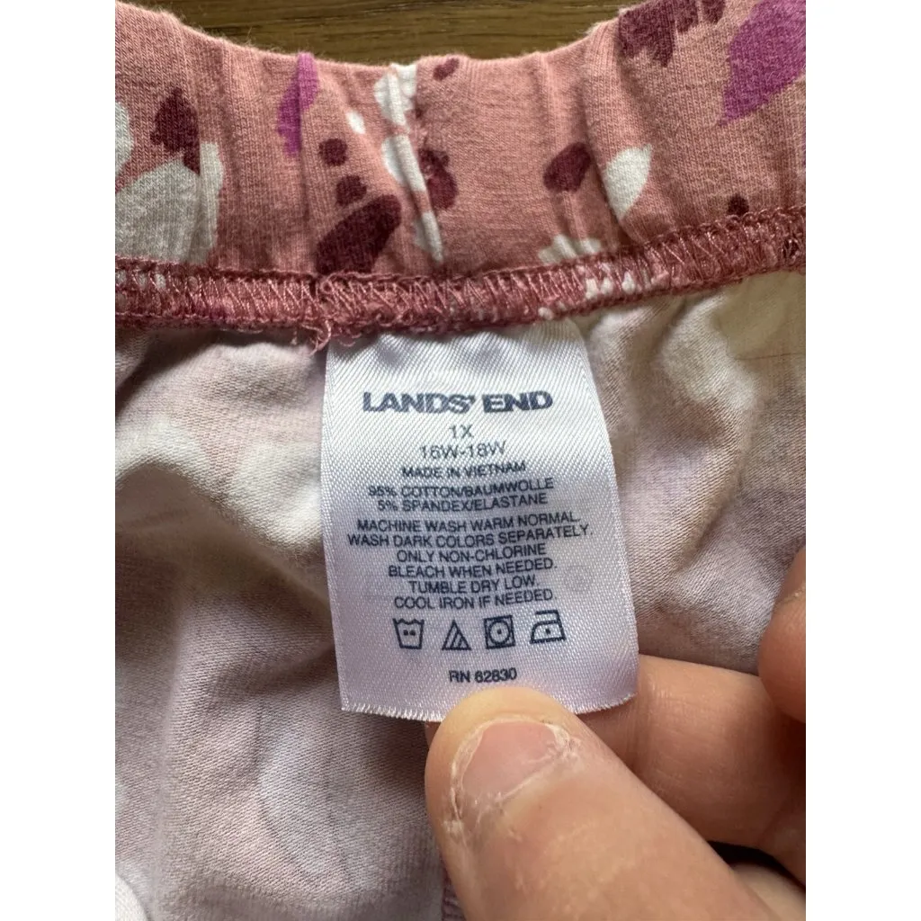 Lands End Women Size 1X 16W-18W Pajama PJ Pants Stretch Loungewear Casual Relax - Image 6