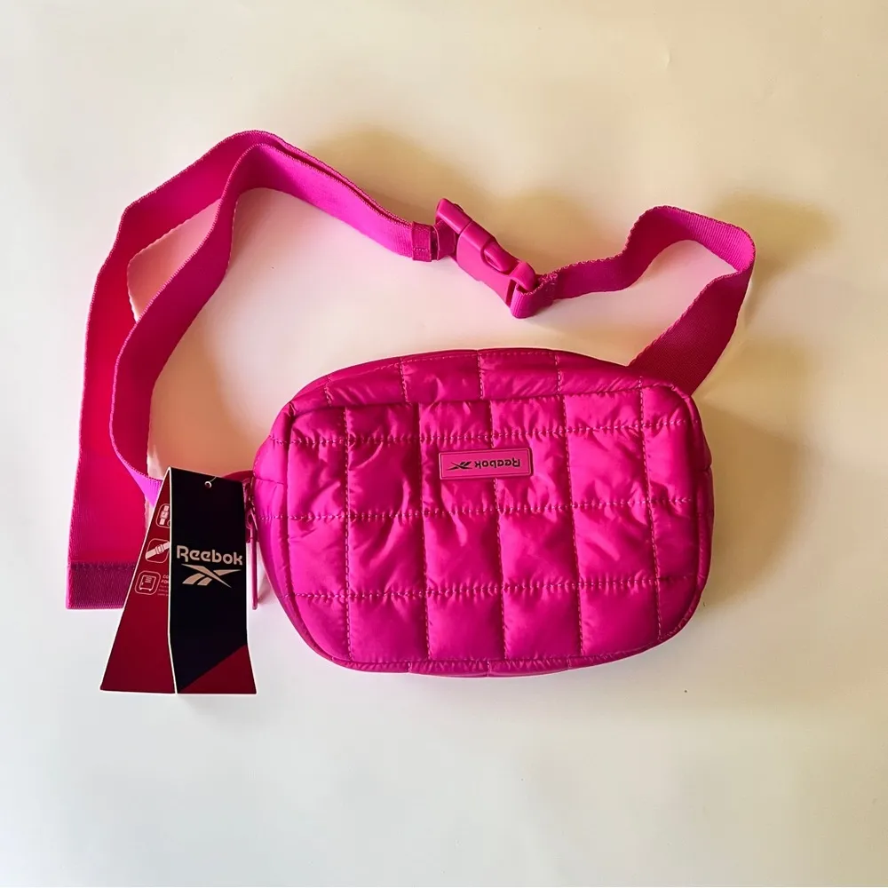 Reebok Trendy Fashionable Quilted Lightweight  Pink Fanny Pack Case Sz 1.6 L NWT - Image 11