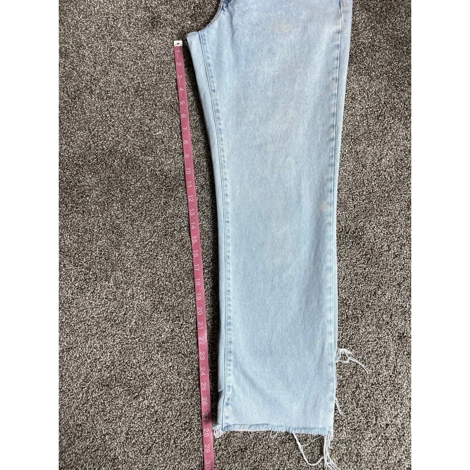 Mavi High Rise Mom Jeans Light Wash 100% Organic Cotton Blue Size 28 - Image 8