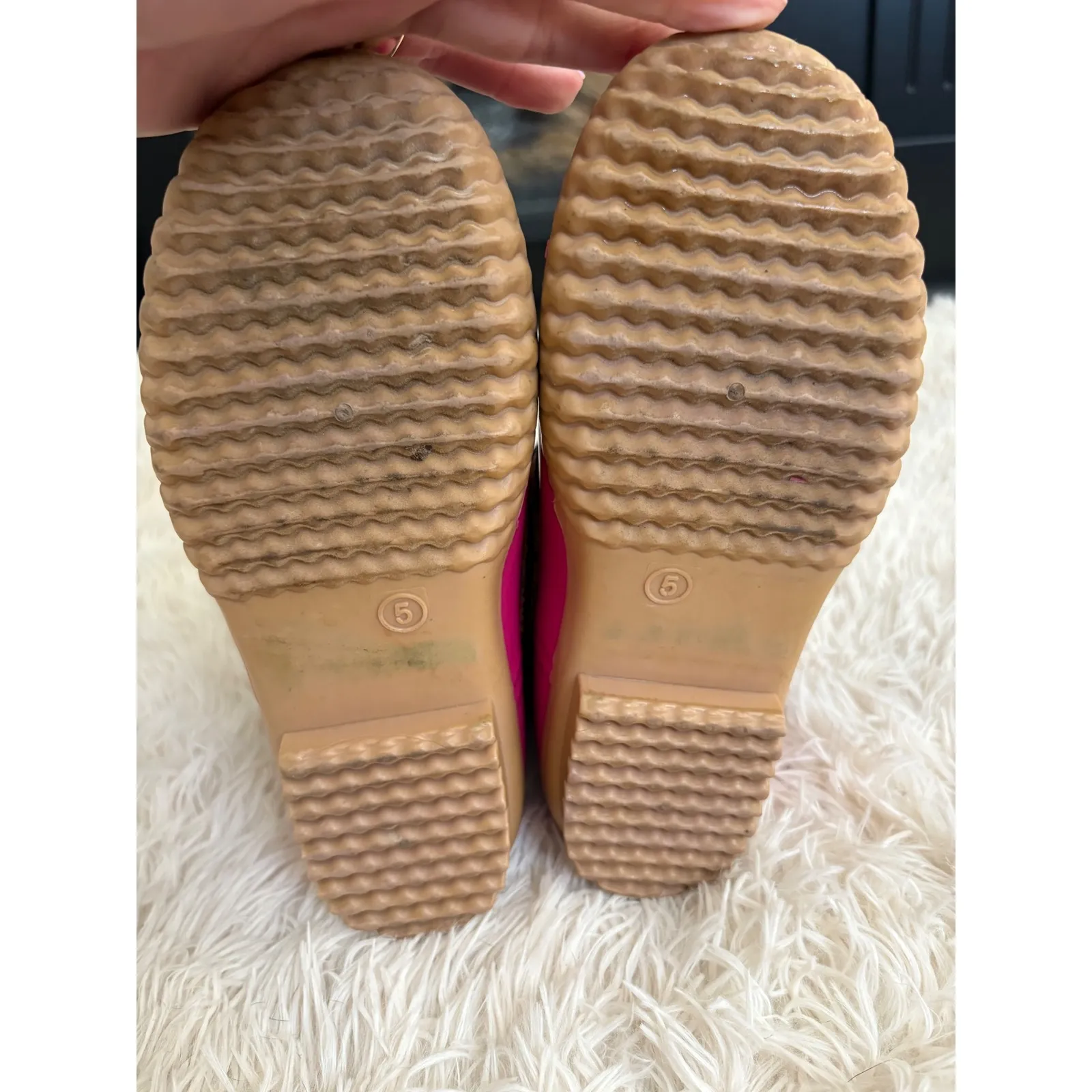 Cape Robbin Leopard Print Duck Boots Hot Pink Rubber Women's Size 5 Rain Boots - Image 7