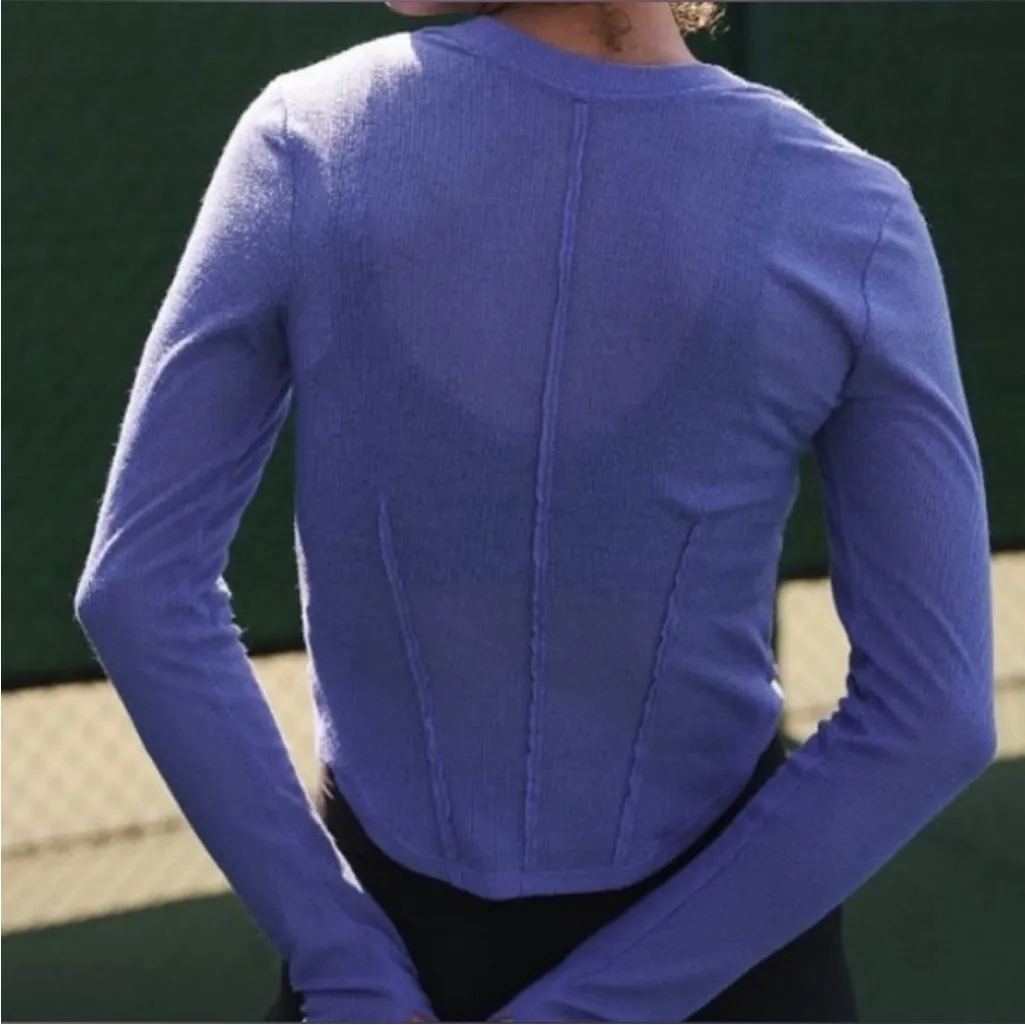 Free People Movement Mind Over Matter Long Sleeve Tee Indigo Size Small - Image 4