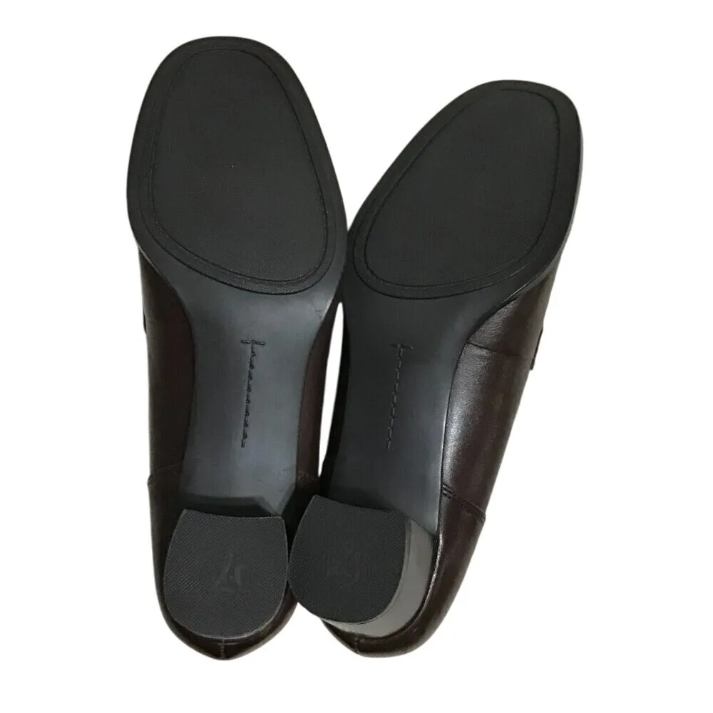 LifeStride Womens Brown Slip On Leather Round Toe Block Heeled Shoes‎ Size 7.5M - Image 7