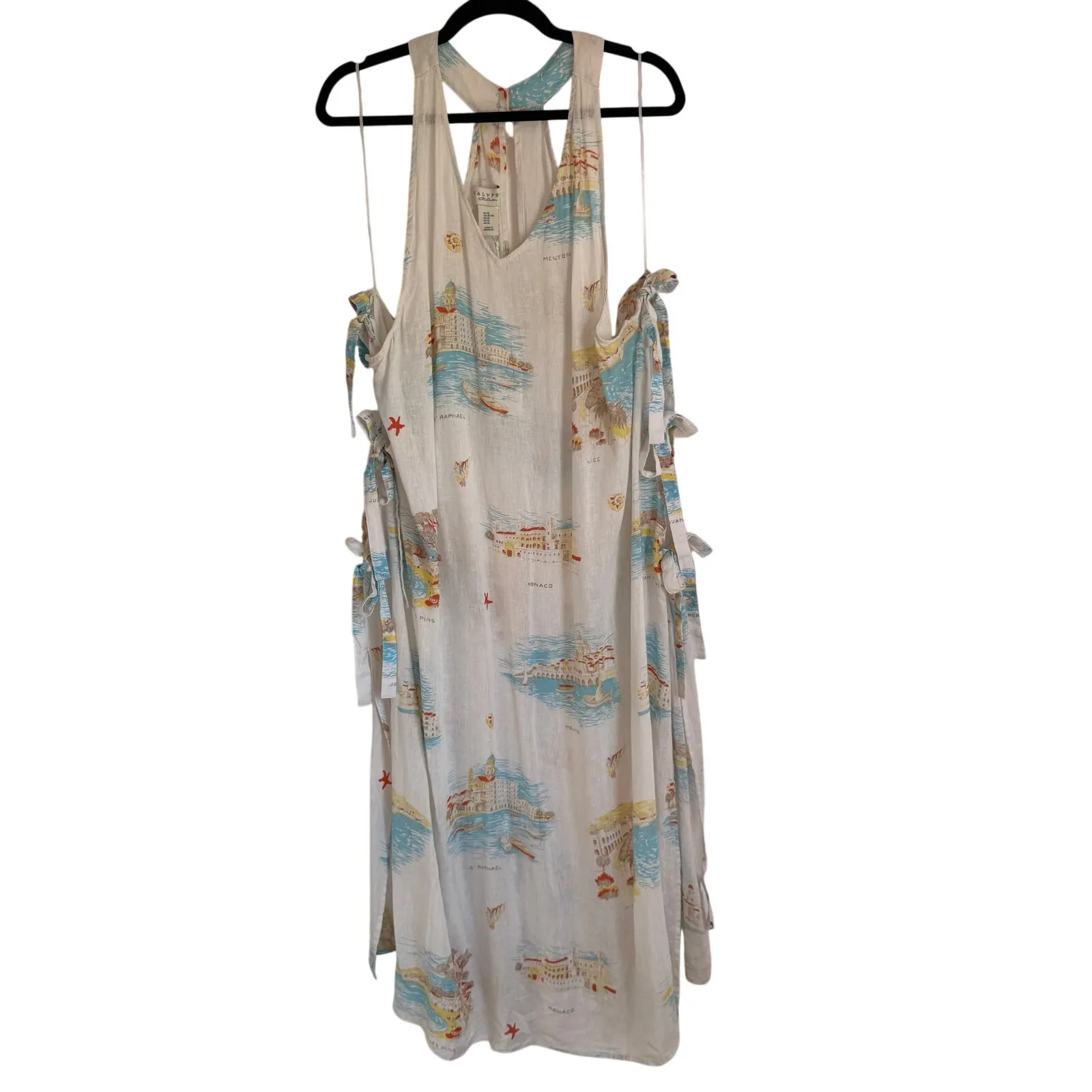 NWT Calypso St. Barth Poolside Resort Beach Cover Up Midi Dress Vintage Coast XL - Image 3