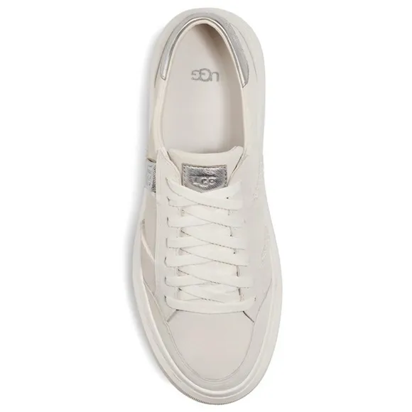 UGG Alameda Lace-up Sneaker In White/ Silver - Image 2