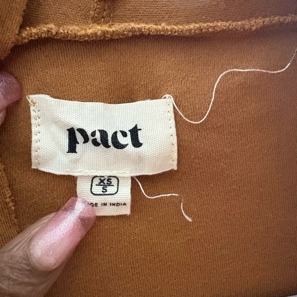 Pact Organic Cotton Chai Heather Brooklyn Cardigan Women xsmall Casual Minimal - Image 2