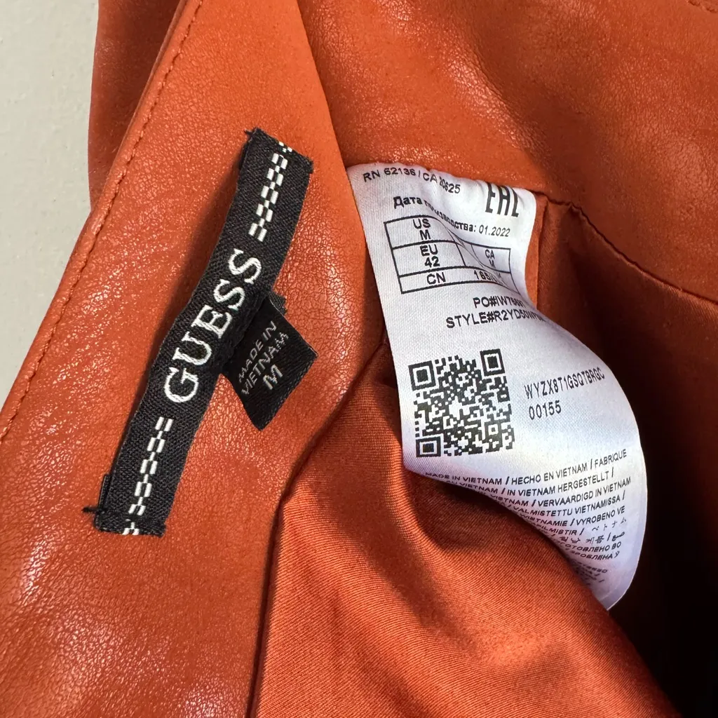 Guess  Vibrant Orange Pencil Skirt - Image 5