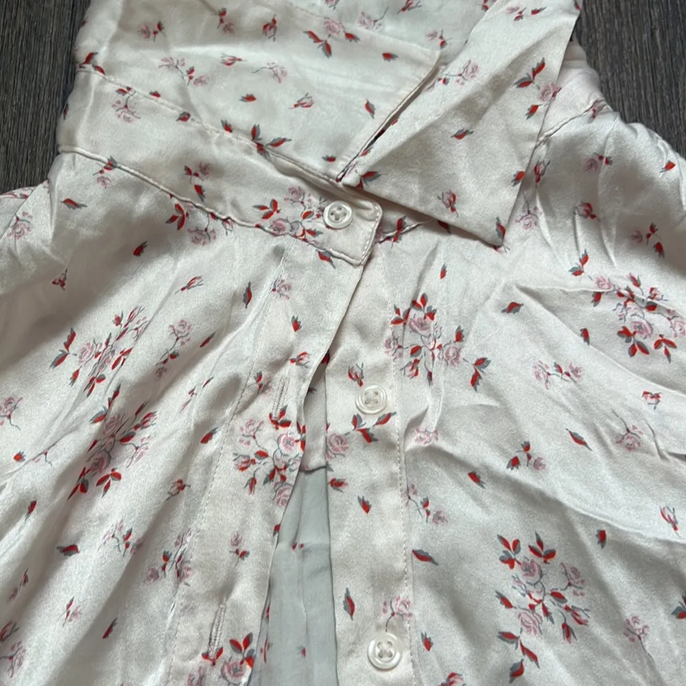 FIFI SILK BUTTON UP SHIRT SWEET ROSE - Image 4