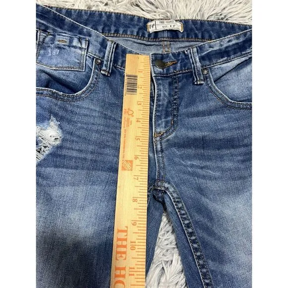 Free People Distressed Skinny Jeans 27‎ Skinny Ankle Western Rodeo Cowgirl - Image 6