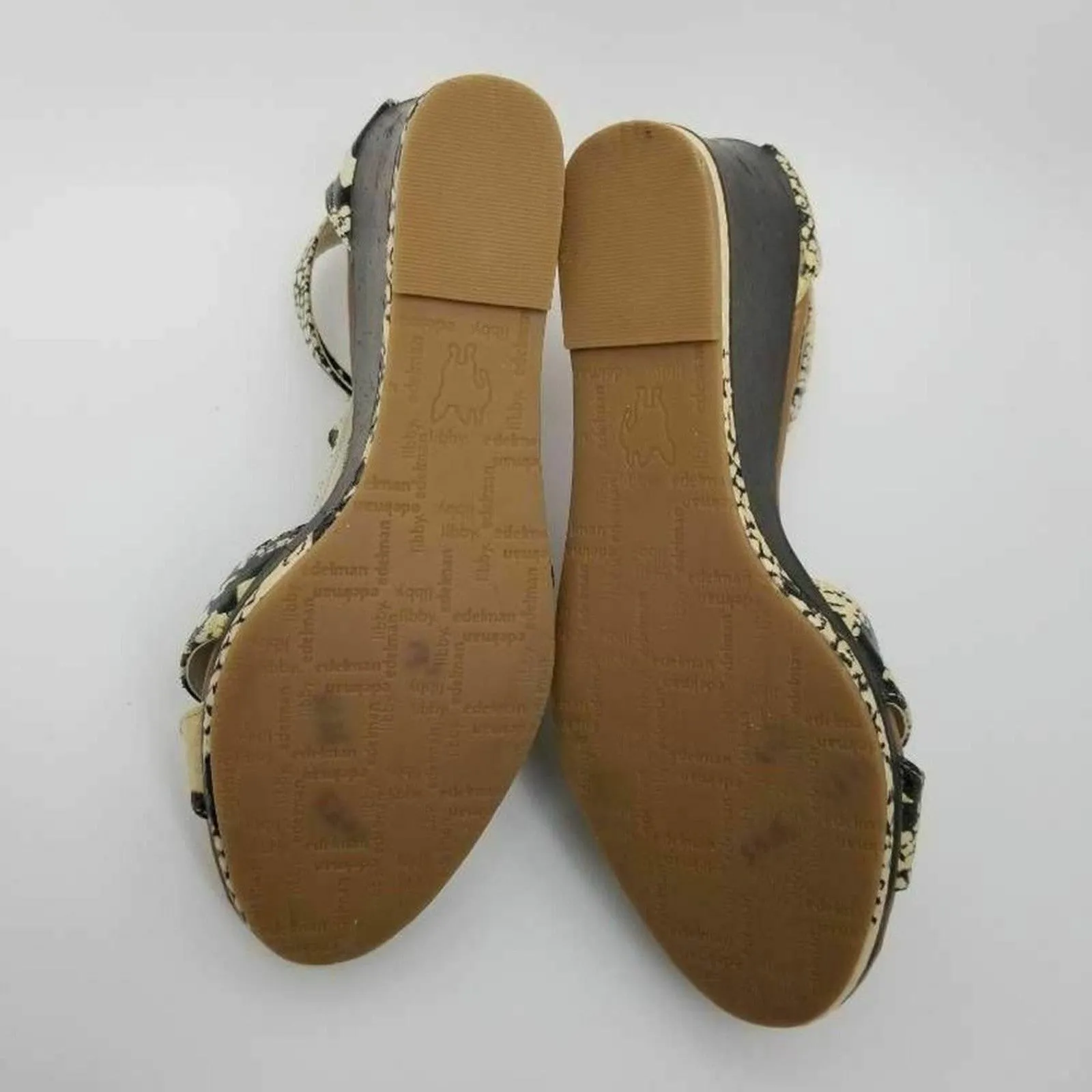 Libby Edelman Womens Platform Wedge Sandals Sz 6 Black - Image 4