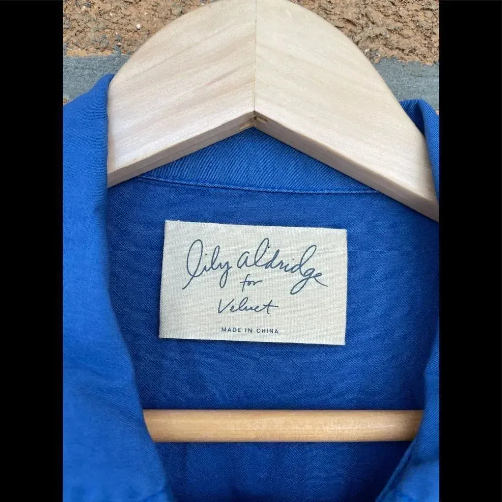 Velvet By Graham & Spencer Ruby Blue Cottonjacket Blue Size XS - Image 6