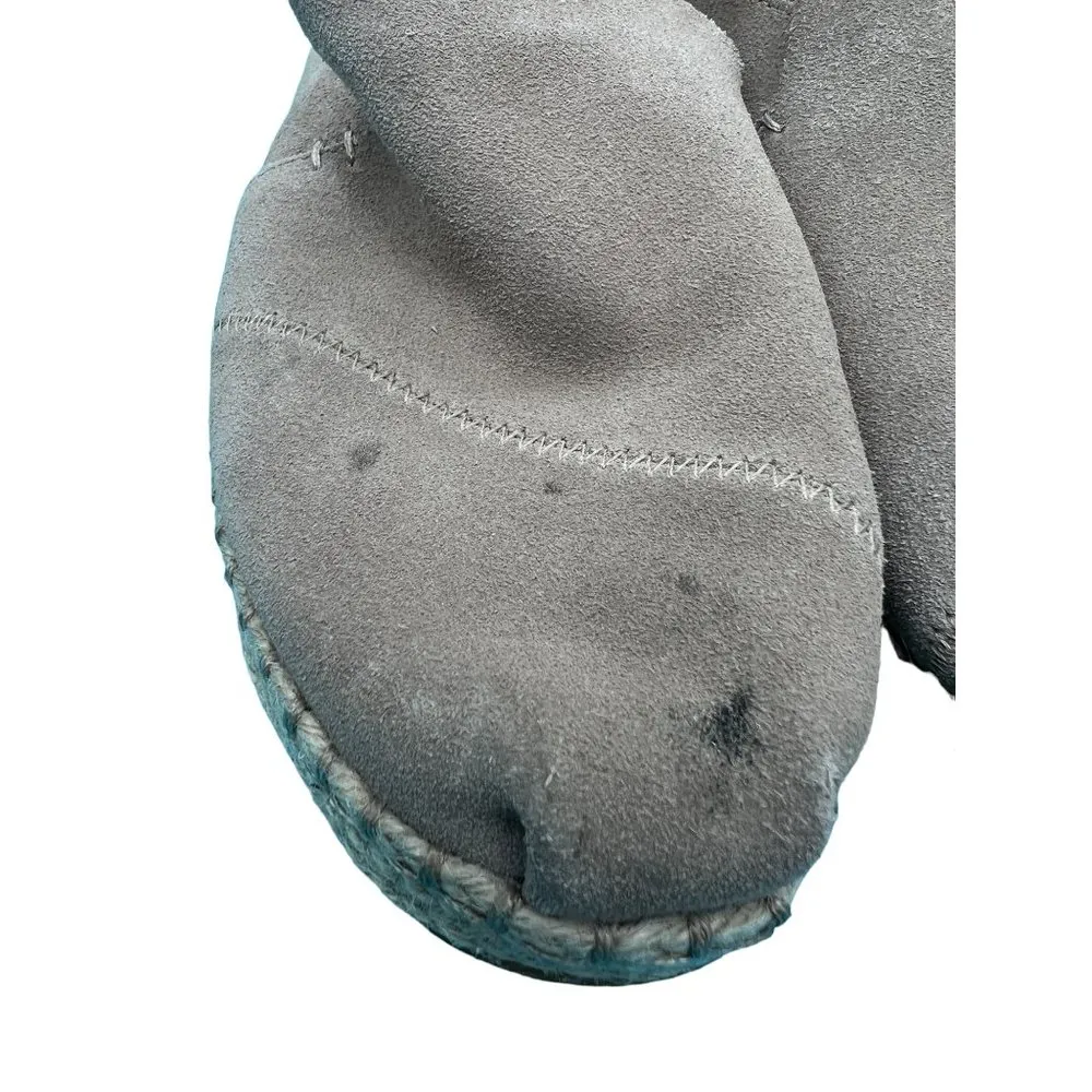 Toms Taupe Suede Slip On Shoes Size 7.5 Spots on top or right shoe See Pictures - Image 3