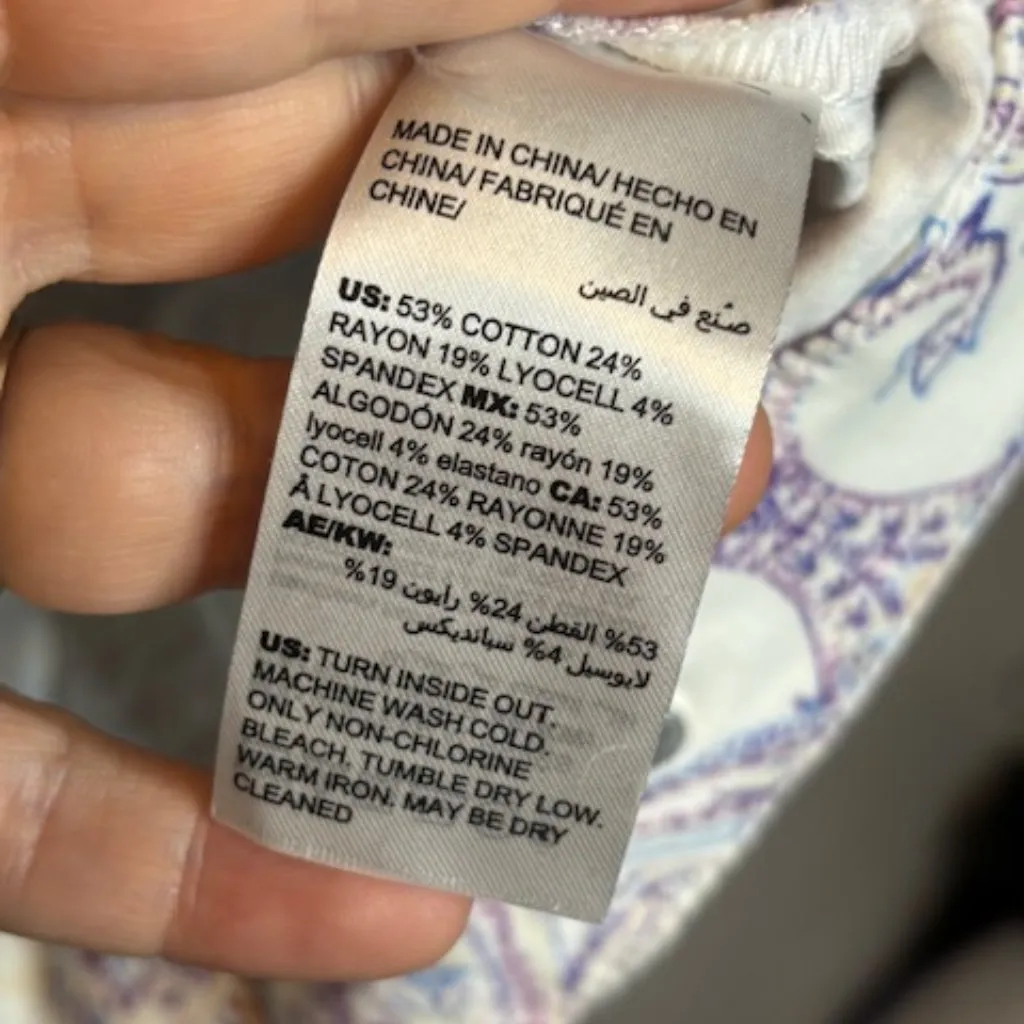 Chico's Jacket Women's Size Large Sateen Paisley Denim Jean Chico's 2 NEW - Image 4