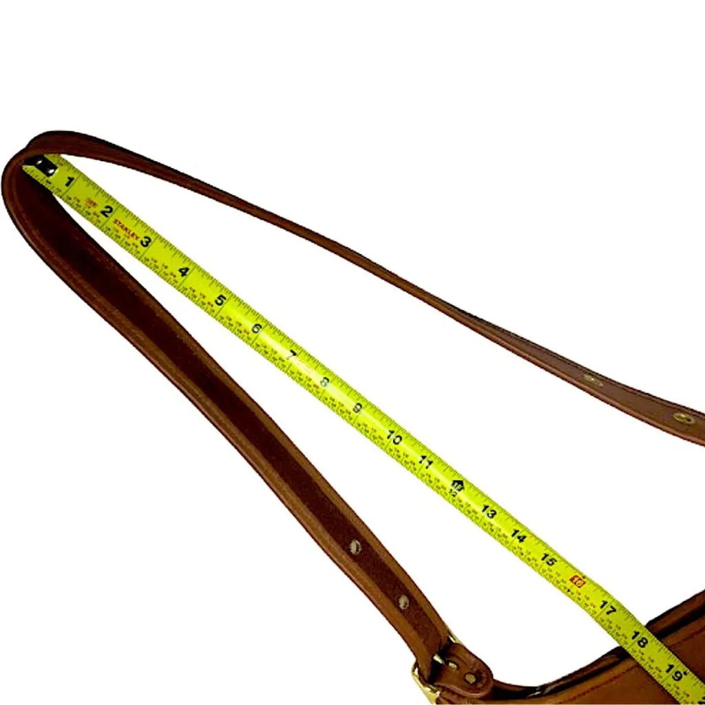 Vintage COACH Legacy Zip Camel Glove-Tanned Leather Shoulder Bag USA 9966 - Image 9