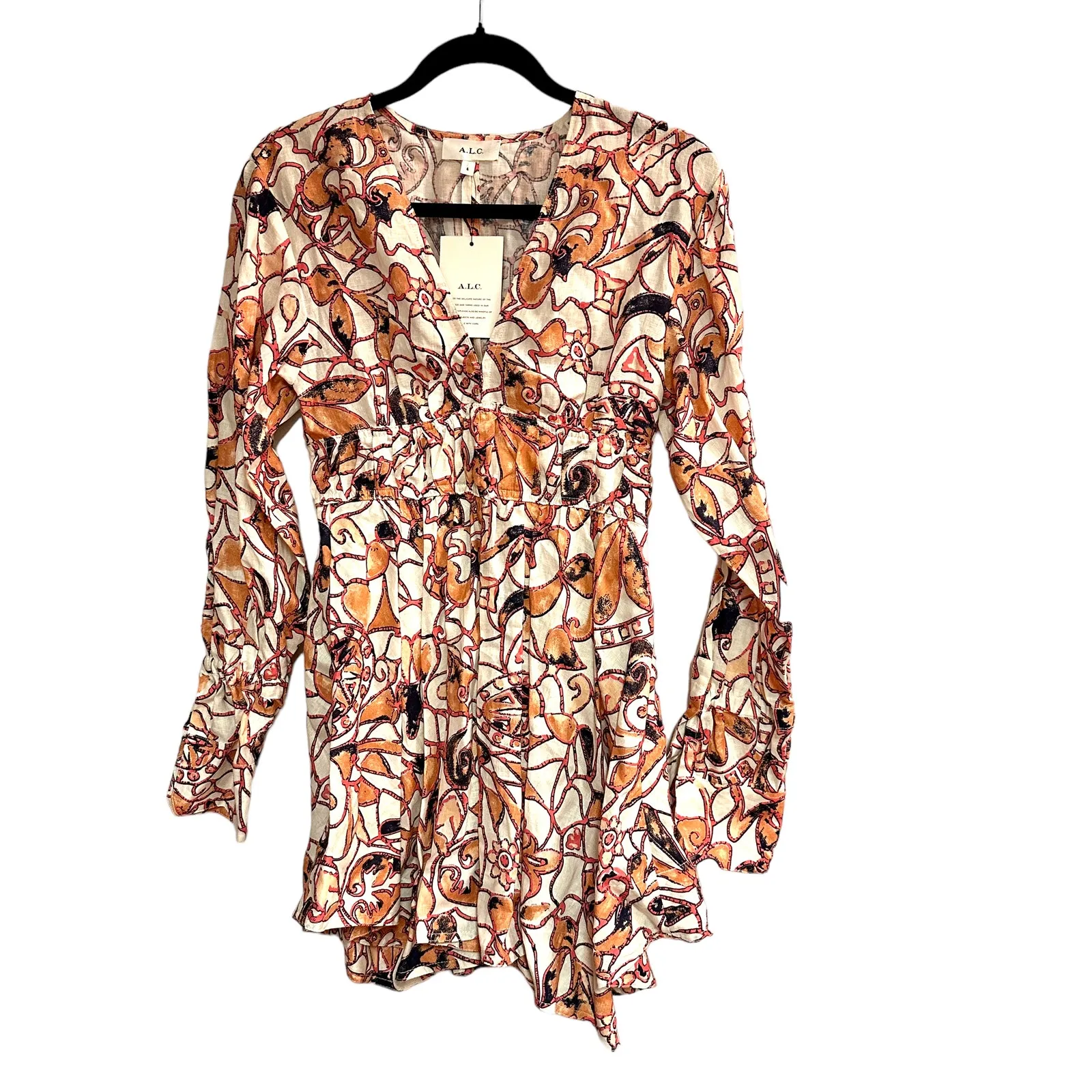 NEW ALC Floral Linen Mini Dress - Image 5